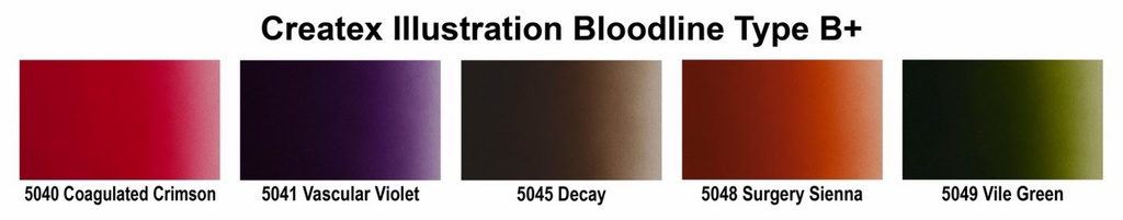 Createx Illustration 5083-06 Bloodline Type B+ Set 6 x 30 ml
