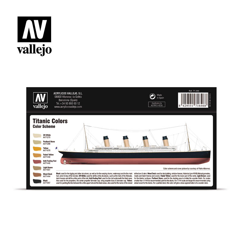 Navy Color Series Titanic Colors 8 x 17 ml