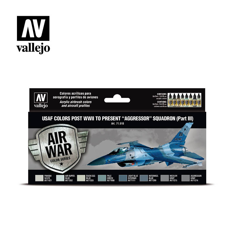 *Air War USAF colors post WWII to present Agressor Squadron Part III 8 x 17 ml