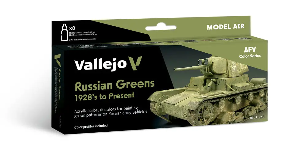 71613 AFV Color Series Russian Greens 1928´s to present 8 x 18 ml