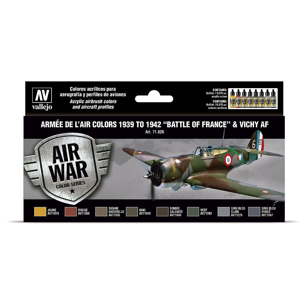 *Air War Armee de l'Air Colors 1939 to 1942 Battle of France & Vichy AF 8 x 17 ml