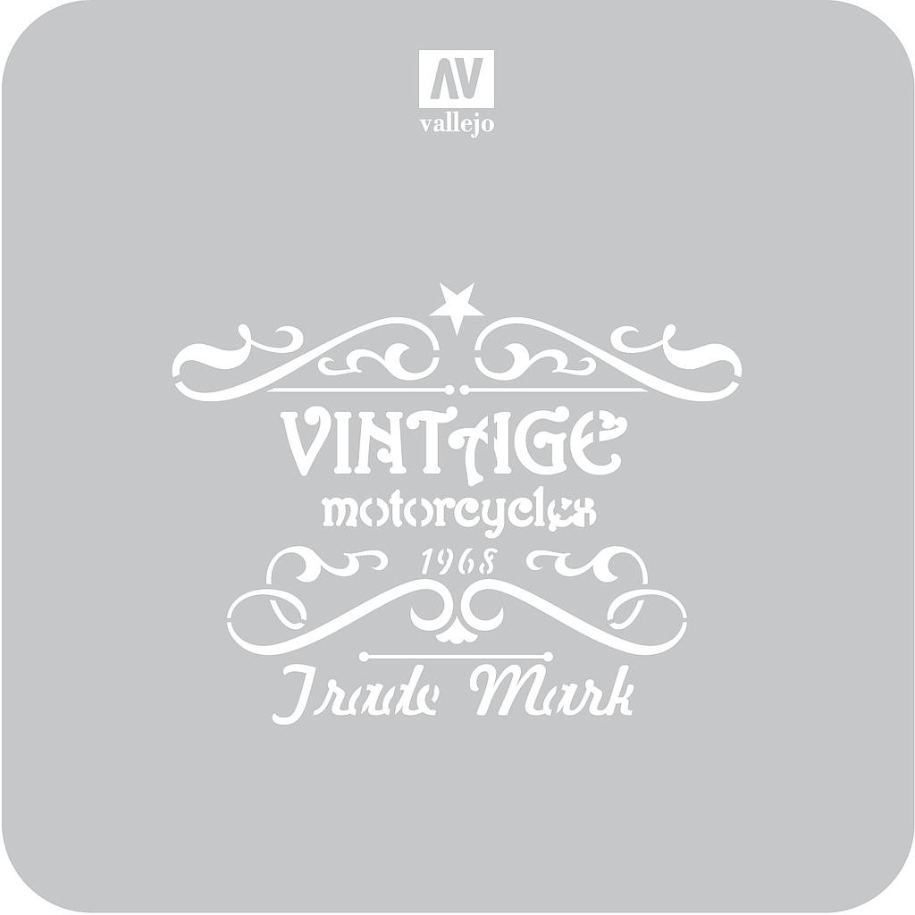 ST-LET005 Lettering & Signs Vintage Motorcyles Sign 125 mm x 125 mm (1/4 VE) (ST-LET005)