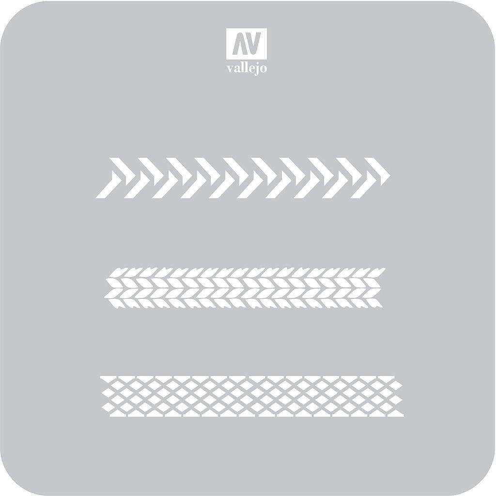 ST-TX002 Texture Effects Tyre Markings 125 mm x 125 mm (1/4 PU)