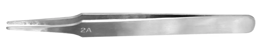 Abgerundete Edelstahlpinzette (1/6 VE) (T12007)