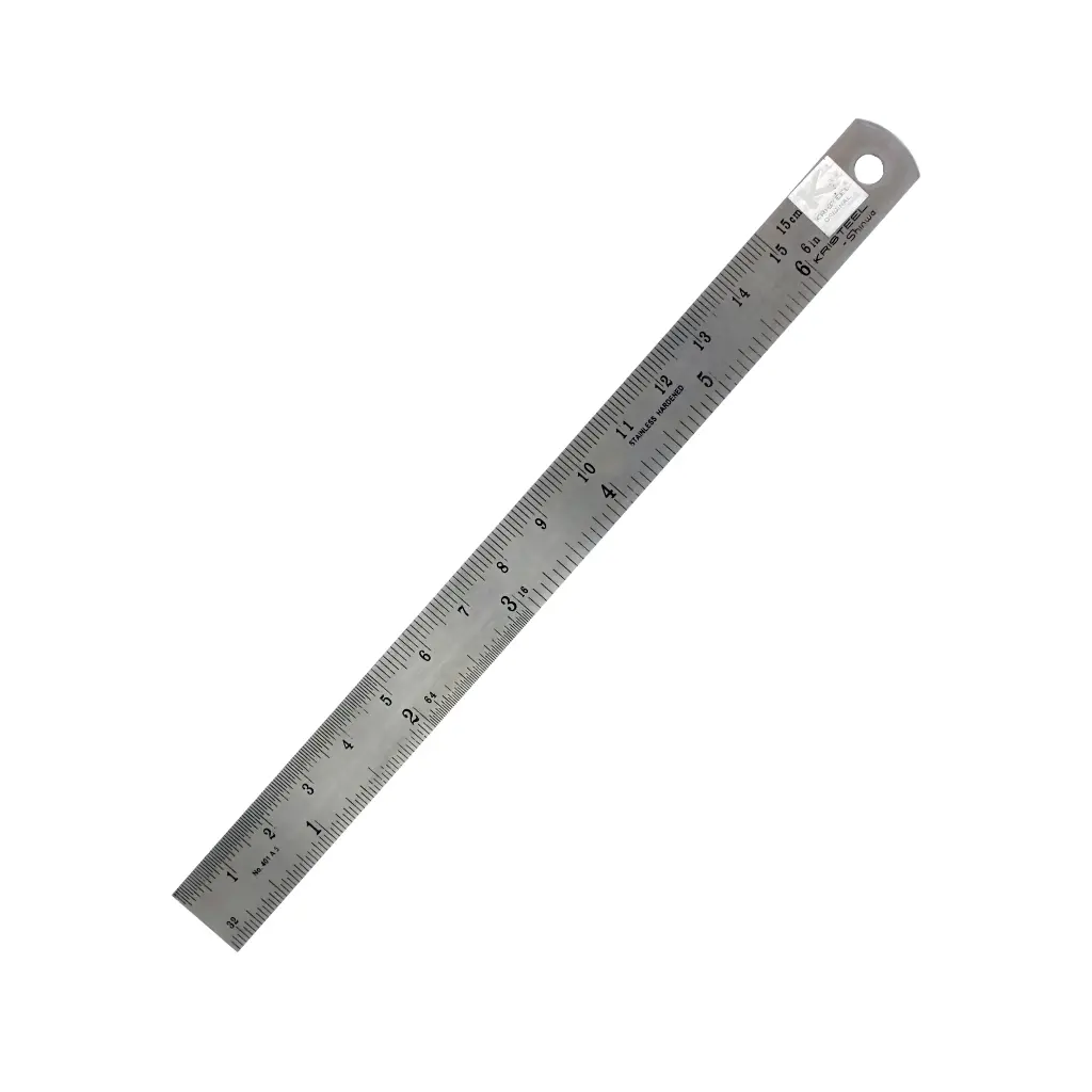 Edelstahllineal 15 cm (1/6 VE) (T15003)