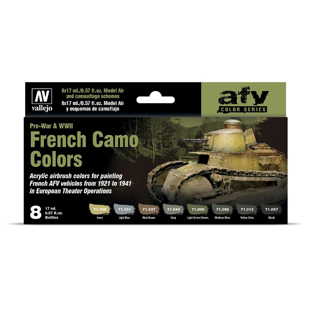 *AFV Color Series French Camo Colors Pre-War & WWII 8 x 17 ml
