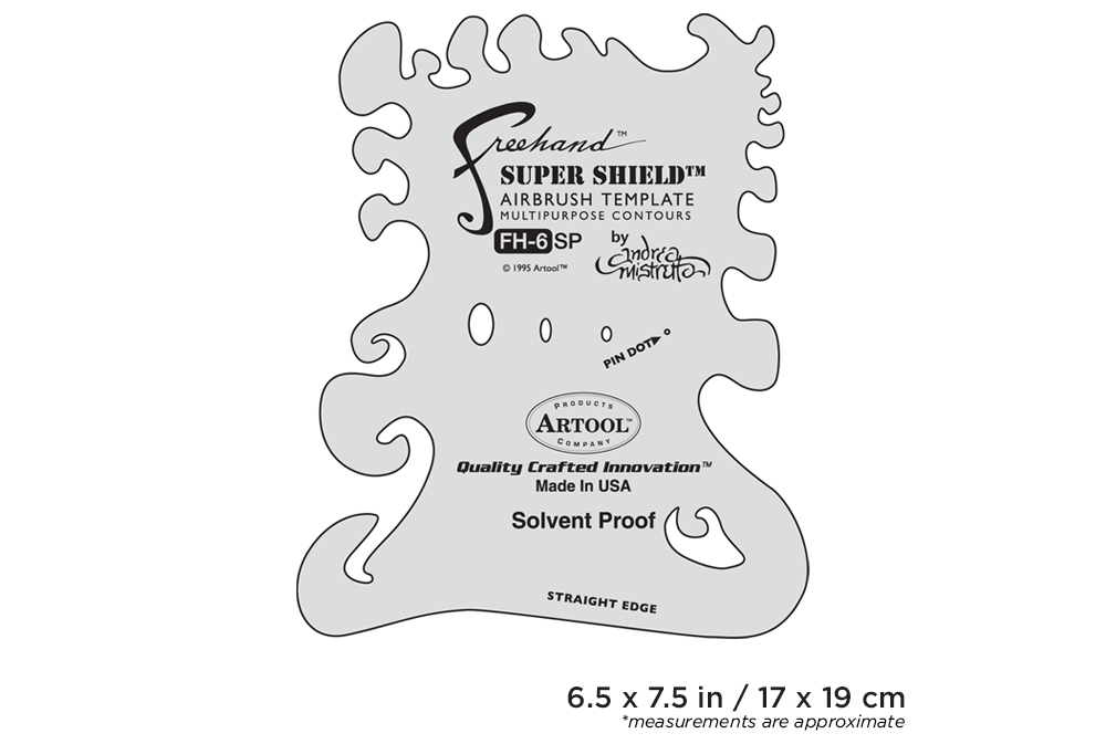 *ARTOOL FH 6 SP Super Shield Freehand Airbrush Template by Andrea Mistretta (200305)