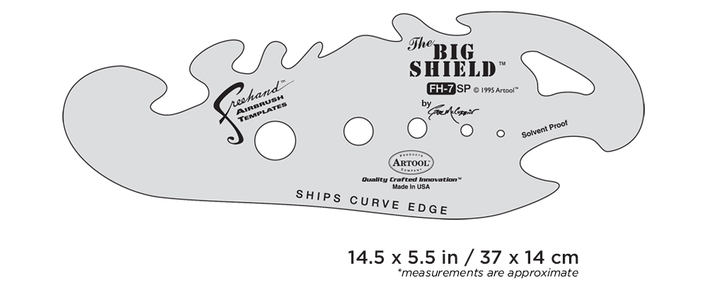 *ARTOOL FH 7 SP The Big Shield Freehand Airbrush Template by Gabe McCubbin (200306)