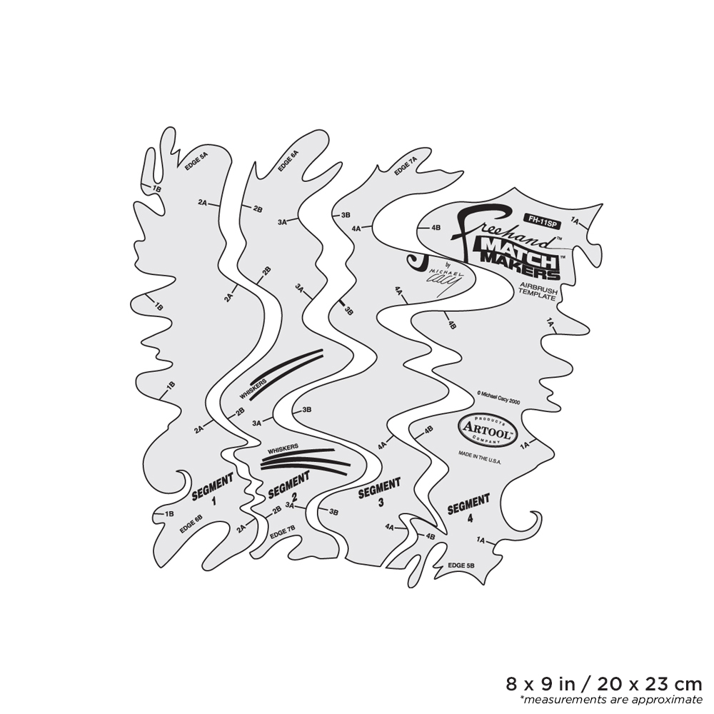 *ARTOOL FH 11 SP Matchmakers Freehand Airbrush Template by Michael Cacy (200312)