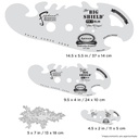 *ARTOOL FH 7 BLM The Big Shield Special Edition Set (4 pcs.) Freehand Airbrush Templates by Gabe McCubbin (200525)