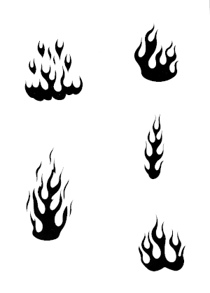 *CREATEX Stencil "Flames up" approx. 15 cm x 21 cm