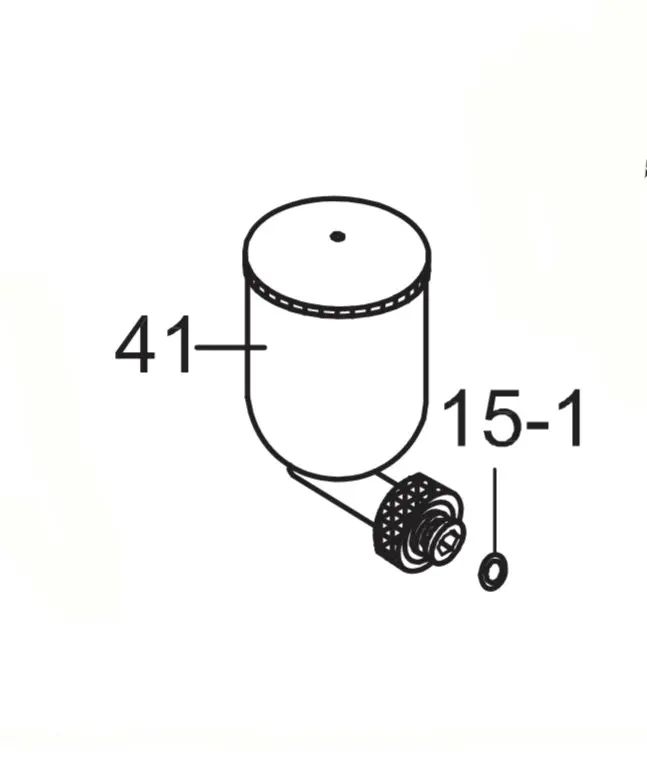 15 ml Side Cup + Cup Cover +
O-ring for Sparmax Airbrush GP series (part no 15-1 + 41)