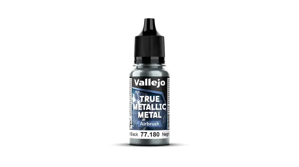 True Metallic Metal Airbrush Obsidian Black 18 ml