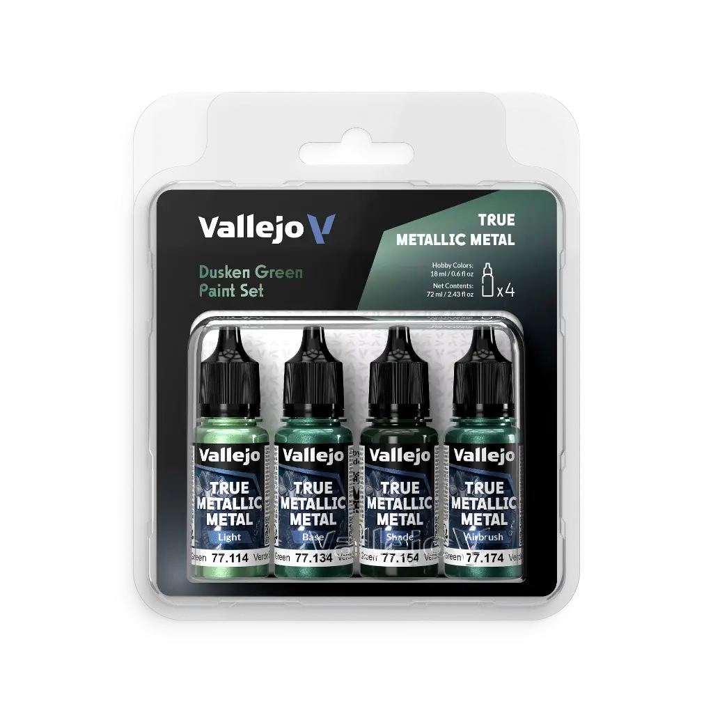 True Metallic Metal Color Set Dusken Green 4 x 18 ml