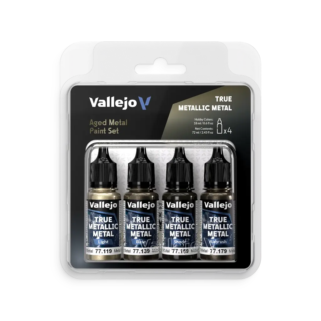 True Metallic Metal Color Set Aged Metal 4 x 18 ml