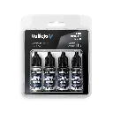 True Metallic Metal Color Obsidian Black Paint Set 4 x 18 ml