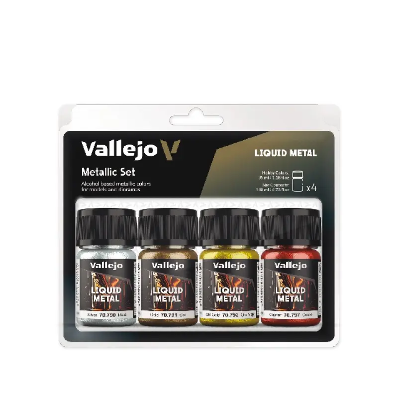 (DG in LQ / UN 1263, 3 II) Gold, Silver & Copper 4 x 35 ml