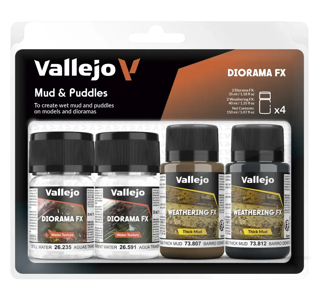 Diorama FX Set Mud & Puddles 4 x 35 ml