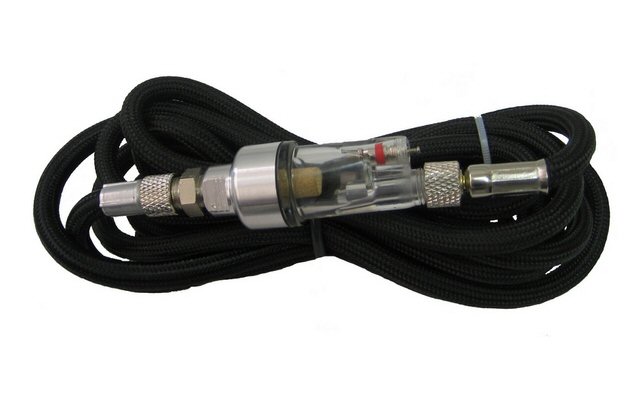 50-2025 Braided Air Hose 1/4" fem. thread to Badger w/ Filter 3.05 m