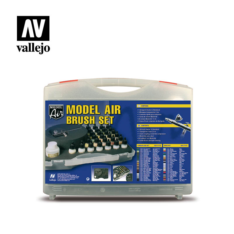 *71173 Camouflage Model Air Sortimentskoffer 29 x 17 ml Farbe 1 x 85 ml Reiniger 1 x Ultra Airbrush