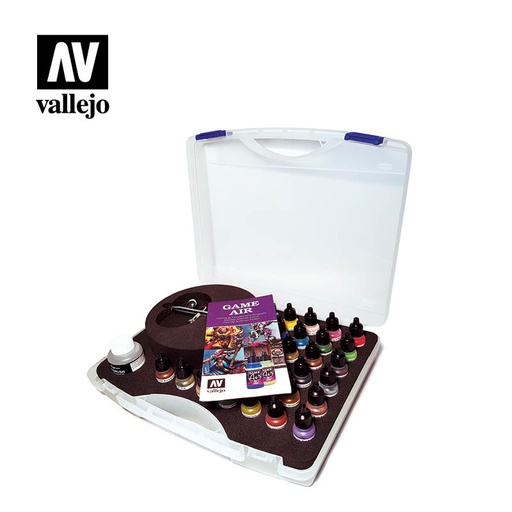 [572871] 72871 Case Basic Game Air Colors (29) Cleaner (1)  with Ultra Airbrush
