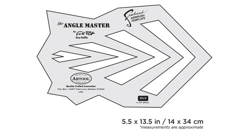 [IW-FH9SP] ARTOOL FH 9 SP The Angle Master Freehand Airbrush Template by Gary Padilla (200309)