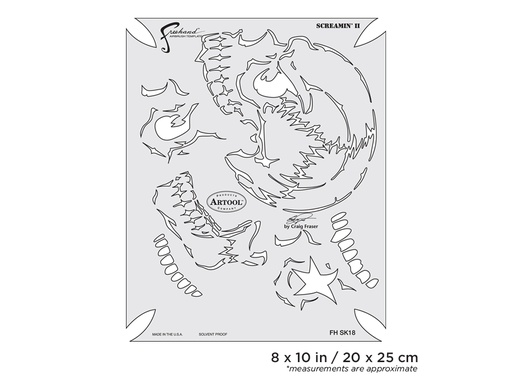 [IW-FHSK18SP] ARTOOL FH SK 18 SP Return of Skullmaster Screamin II Freehand Airbrush Template by Craig Fraser (200372)