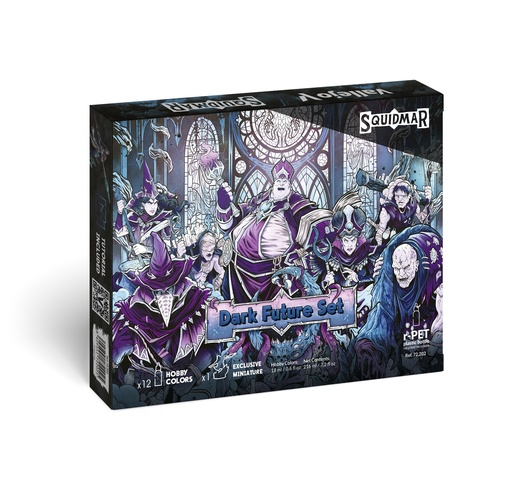 [572202] Dark Future Set by Squidmar Miniatures 12 x 18 ml + Figure