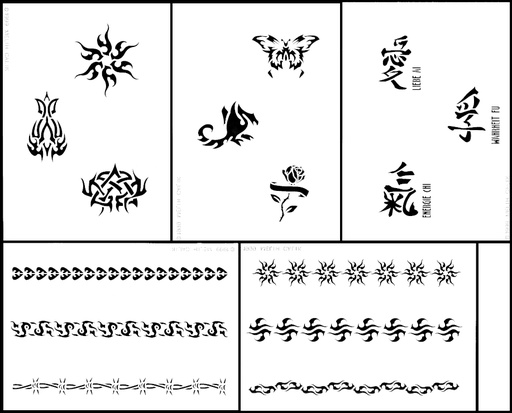 [262556] *CREATEX Stencil Set 5 pcs. (Contains 262518-262522 each 1)