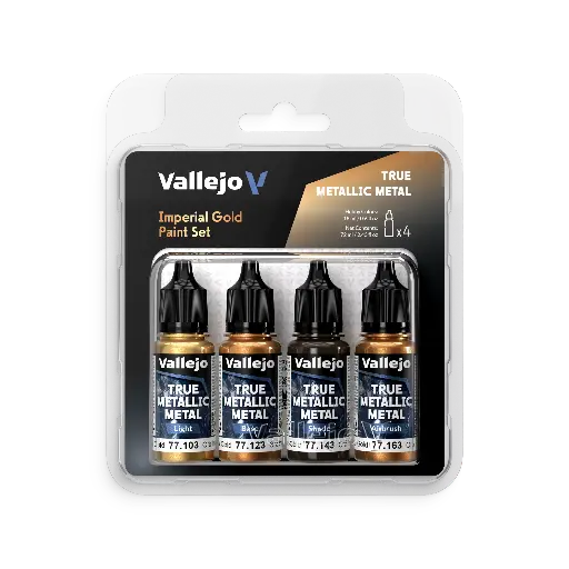 [577252] True Metallic Metal Color Set Imperial Gold 4 x 18 ml
