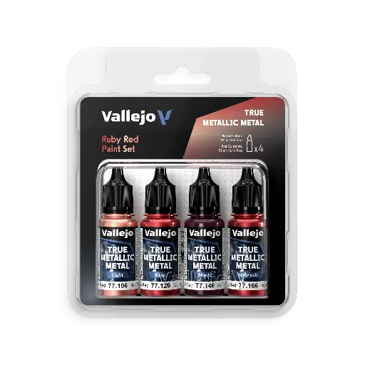 [577254] True Metallic Metal Color Set Ruby Red 4 x 18 ml