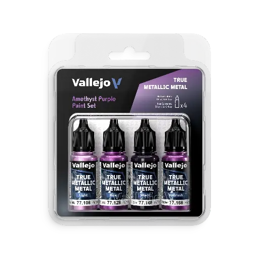 [577255] True Metallic Metal Color Set Amethyst Purple 4 x 18 ml