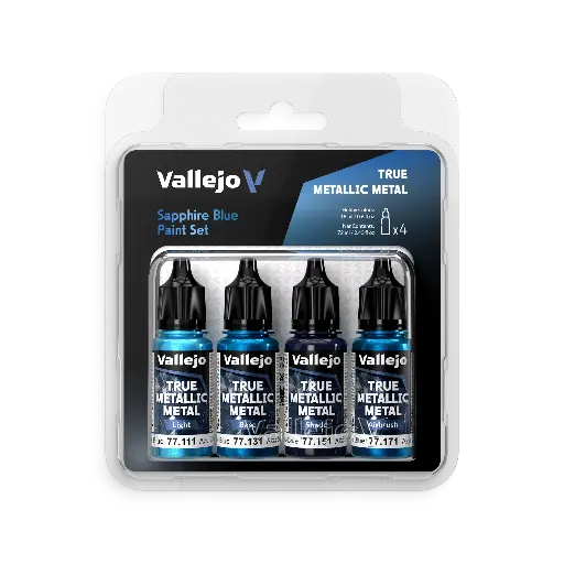 [577256] True Metallic Metal Color Set Sapphire Blue 4 x 18 ml