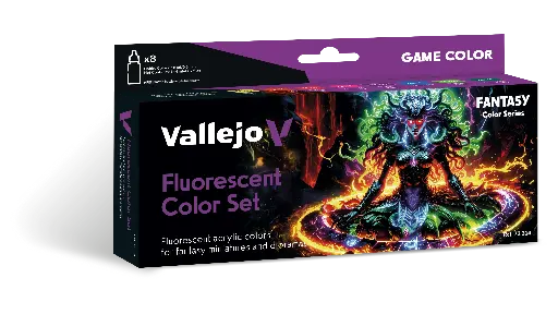 [572214] Game Color Fluorescent Color Set 8 x 18 ml