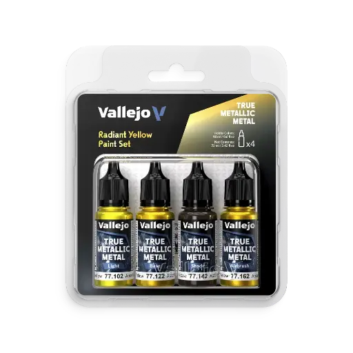 [577259] True Metallic Metal Radiant Yellow Paint Set 4 x 18 ml