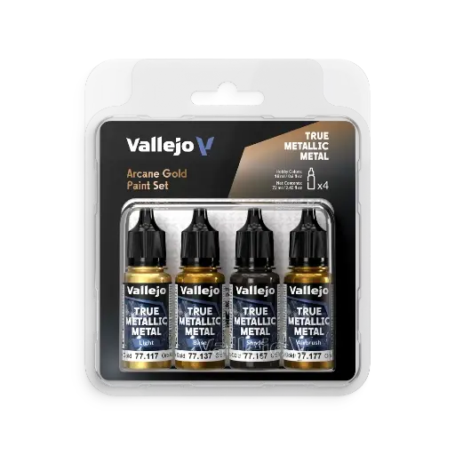 [577268] True Metallic Metal Arcane Gold Paint Set 4 x 18 ml