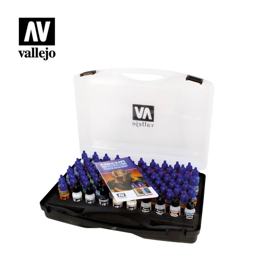 [569990] Mecha Colors Sortimentskoffer 73 x 17 ml Farbe 3 x 17 ml Klarlack 1 x 17 ml Verdünner 3 x 17 ml Medium