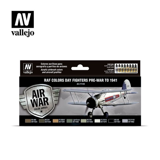 [571149] *Air War RAF Colors Day Fighters pre-war to 1941 8 x 17 ml