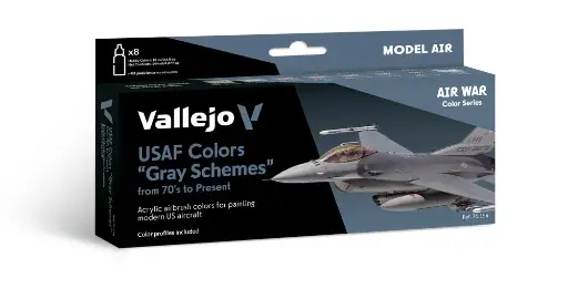 [571156] 71156 Air War USAF Colors Gray Schemes from 70's to present 8 x 18 ml