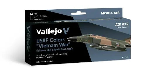 [571204] 71204 Air War USAF Colors Vietnam War Scheme SEA 8 x 18 ml
