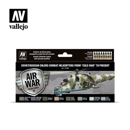 [571601] *71601 Air War Soviet/Russian Colors Combat Helicopters post WWII to present 8 x 17 ml