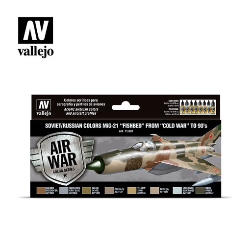 [571607] *71607 Air War Soviet/Russian Colors MiG-21 Fishbed from 50's to 90's 8 x 17 ml