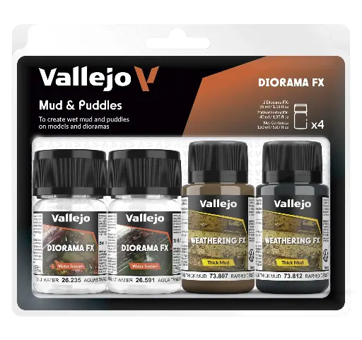 [573189] Diorama FX Set Mud & Puddles 4 x 35 ml