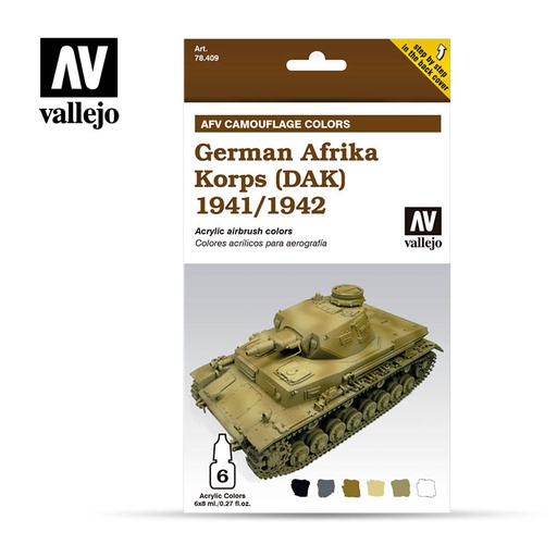 [578409] *78409 AFV Camouflage Colors German Africa Korps DAK 1941/42 6 x 8 ml