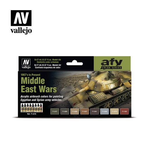 [571619] *AFV Color Series Middle East Wars 1967´s to present 8 x 17 ml