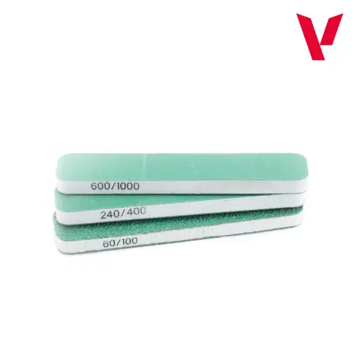 [5T04001] Flexi-Feilen (3 Stk.) beidseitig gesandet (90 mm x 19 mm x 6 mm) Körnung 60+100 / 240+400 / 600+1000 (1/6 VE) (T04001)