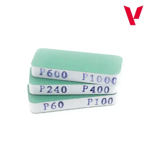 [5T04004] Flexi-Feilen (3 Stk.) beidseitig gesandet (80 mm x 30 mm x 12 mm) Körnung 60+100 / 240+400 / 600+1000 (1/6 VE) (T04004)