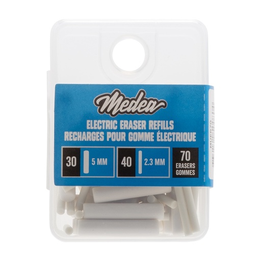 [IW-MUER70] MUER70 Radier-Einsätze weiß 30 x 5 mm & 40 x 2,3 mm für Iwata Elektro-Radierer