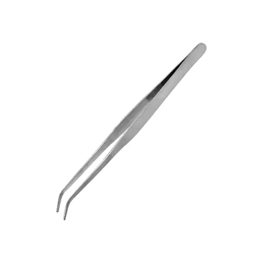 [5T12009] Curved Tip Stainless Steel Tweezers (1/6 PU)