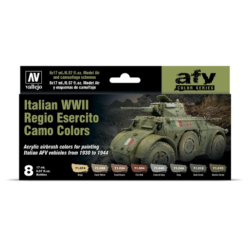 [571645] *AFV Color Series Italian WWII Regio Esercito Camo Colors 8 x 17 ml